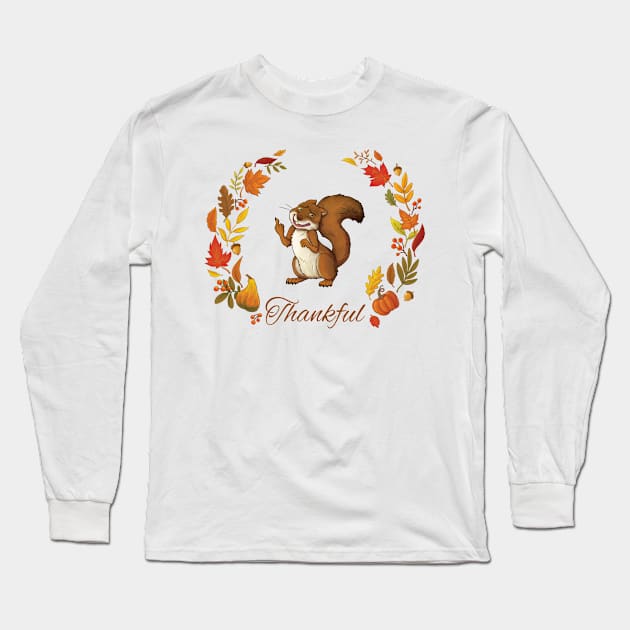 Thankful Long Sleeve T-Shirt by JadedSketch